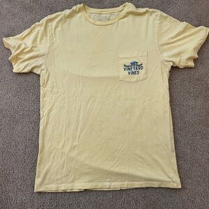 Vineyard Vines Yellow Short Sleeve Tee Classic Crew Neck